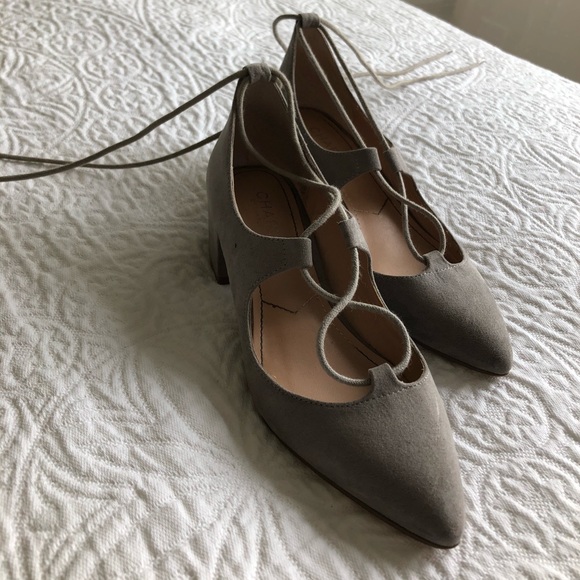 Gray lace up heels - Picture 3 of 4